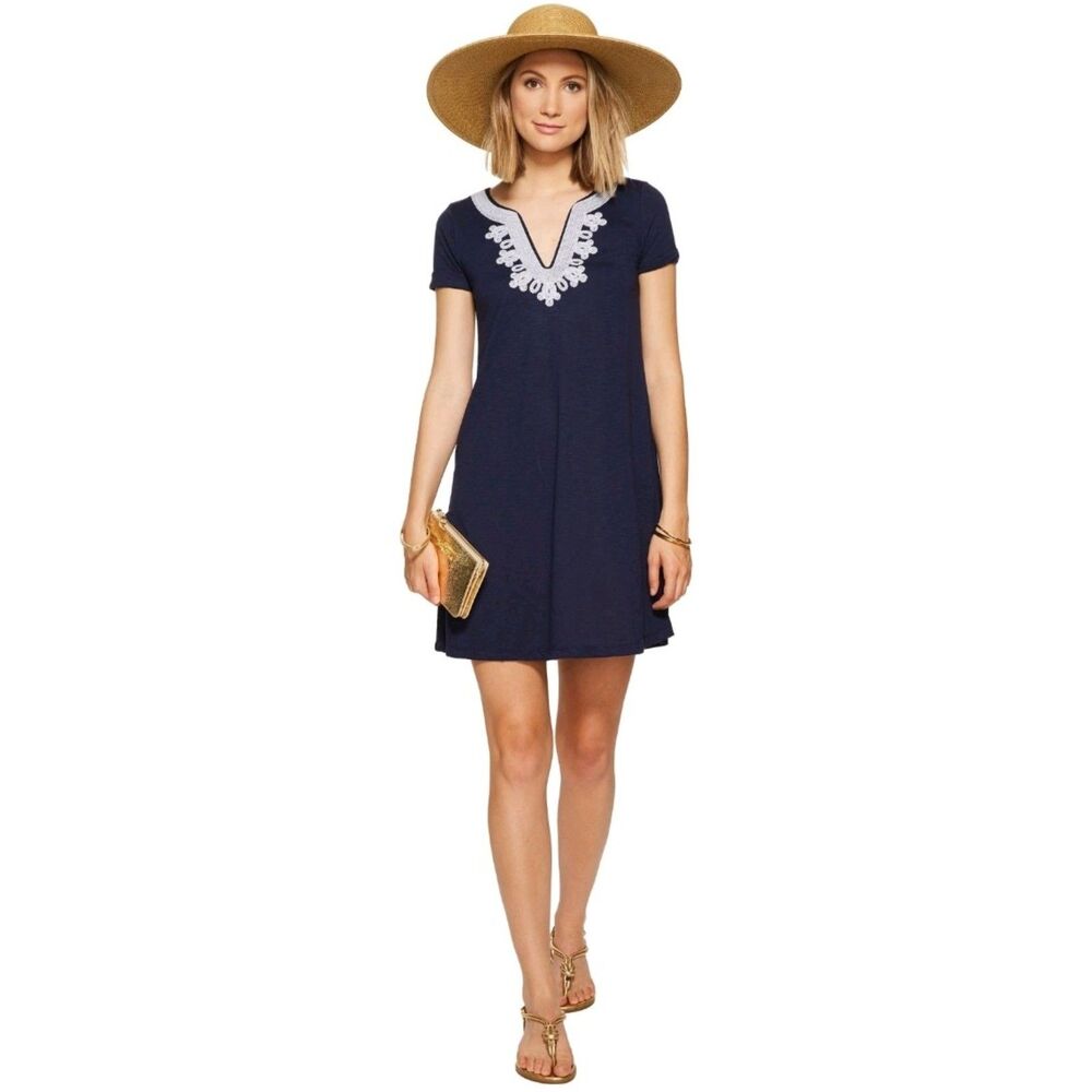 Lilly Pulitzer- Maisy Swing T-Shirt Dress in True Navy - Small